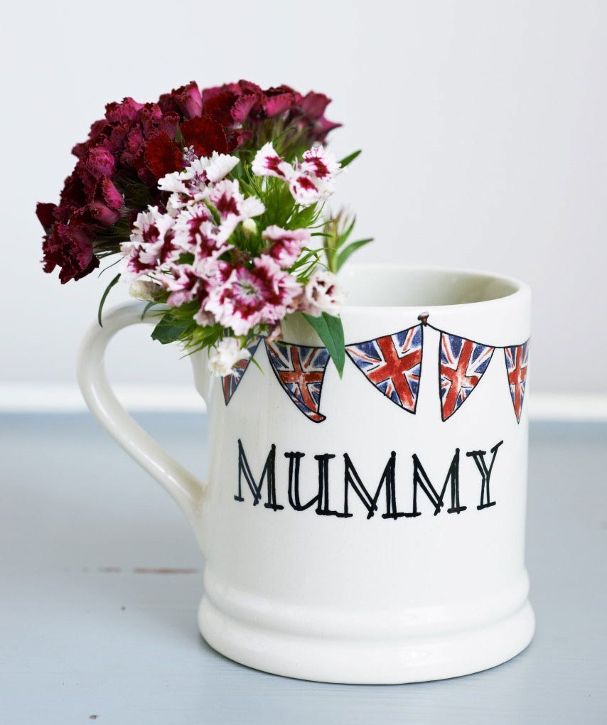 Sweet William Mummy mug WITH Union Jack bunting