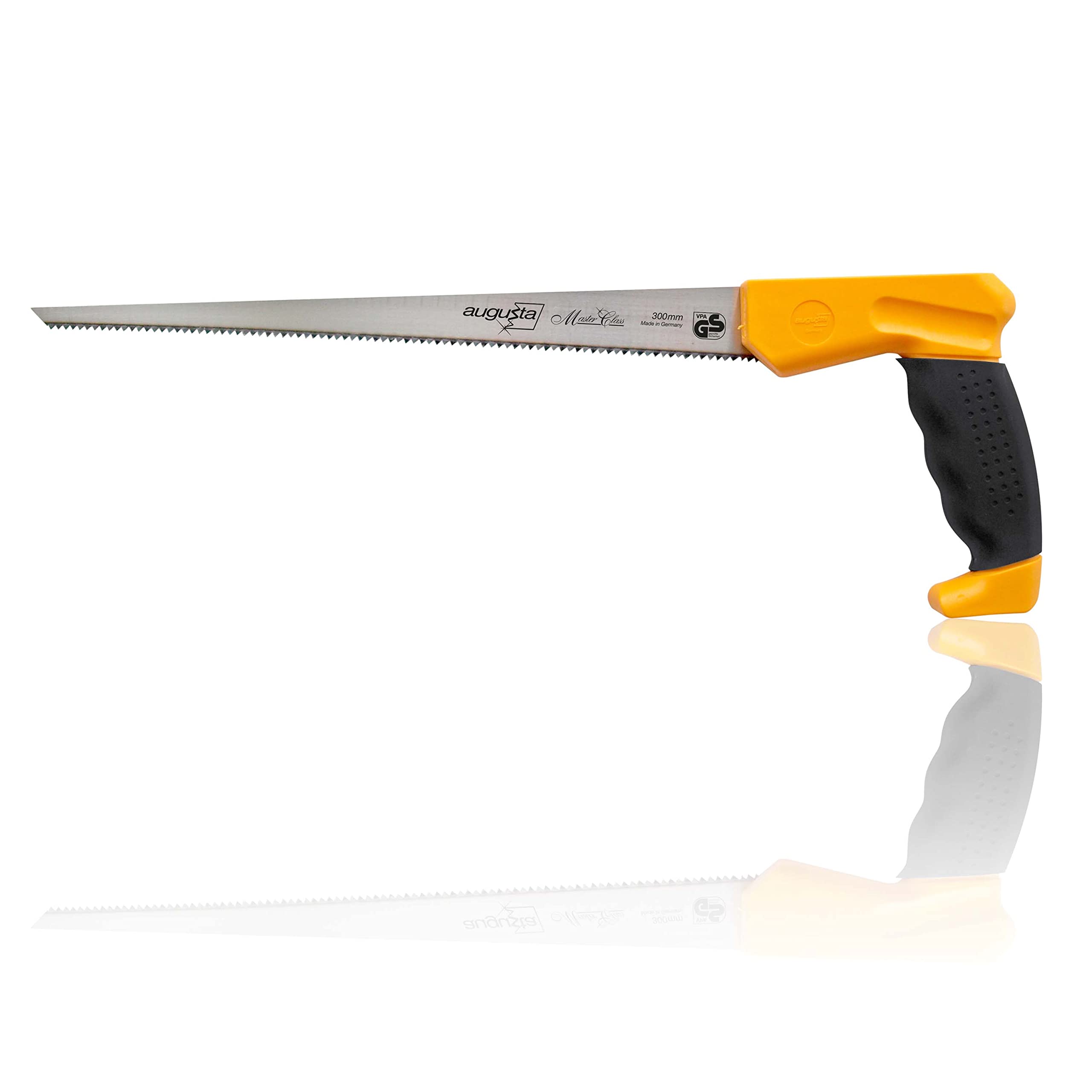 Augusta-Heckenrose Jigsaw 300 mm - Special Hand Saw with 2-Component Soft Grip - for Curved, Round and Cut-Outs - Reinforced Blade tip & Universal Toothing for fine cuts