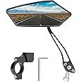 Diyife Bike Mirror, HD Wide Angle Large Handlebar Rearview Mirror, Blast-Resistant 360°Adjustable Bicycle Rear View Mirror Accessories for Mountain Road Bike Moto (Left)