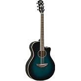 Yamaha APX600 OBB Thin Body Acoustic-Electric Guitar, Oriental Blue Burst