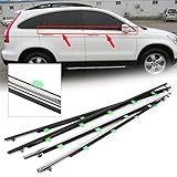 Newsmarts 4pcs Weatherstrip Window Molding Trim Car