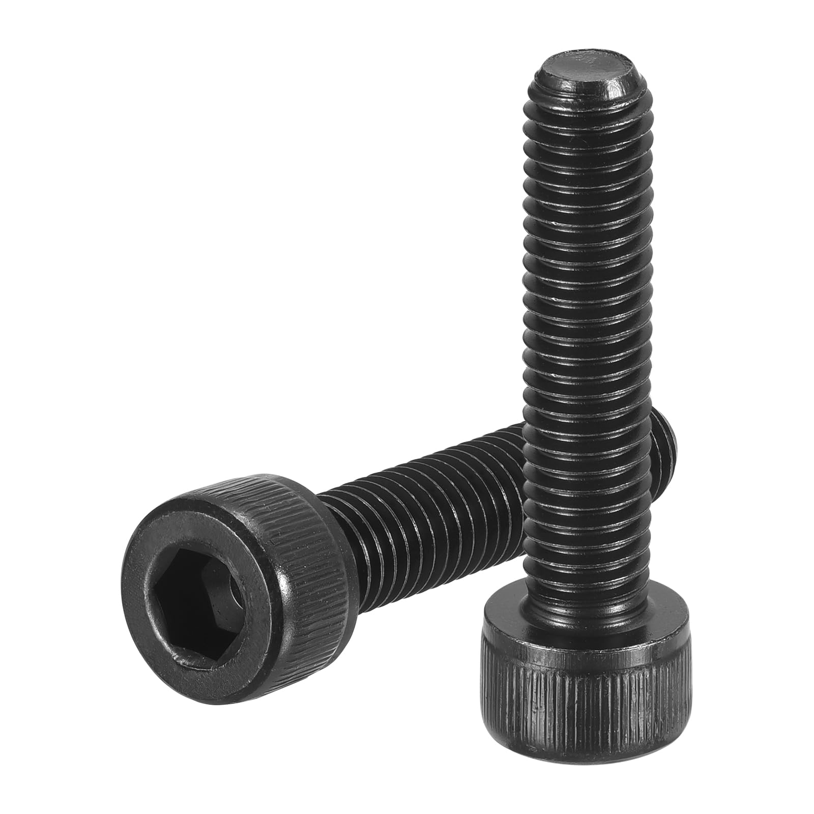 uxcell Hex Socket Bolts (M8-1.25x35), Grade 12.9 Carbon Steel Hex Socket Drive Screws, Black, 30 Pcs