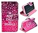 iphone 4 Case,iphone 4S Case, Welity Retro Keep Calm and Sparkle Printed Design Pu Leather with wallet Case for Apple iPhone 4/4S/4G and one gift