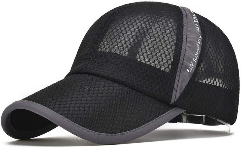 Susclude Men's Outdoor Quick Dry Mesh Baseball Cap Adjustable Lightweight Sun Hat for Running Hiking