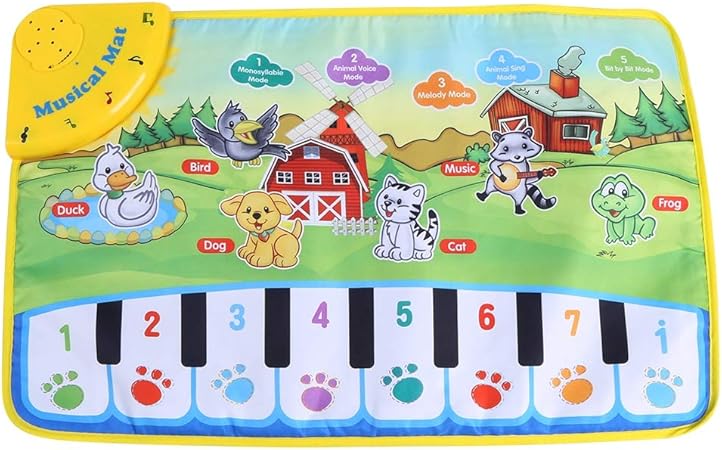 Amazon 音楽おもちゃ キーボード 動物マット ベビータッチ演奏 音楽カーペット ピアノマット マット 知育玩具 赤ちゃん 子供タップピアノ 鍵盤 おもちゃ 幼児 指先訓練 知育玩具 認知能力 記憶力を高める プレゼント 楽器玩具 おもちゃ
