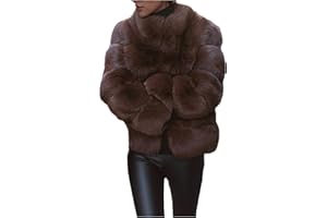 Lisa Colly Women's Winter Parka Coat Overcoat Long Sleeve Faux Fur Coat Jacket