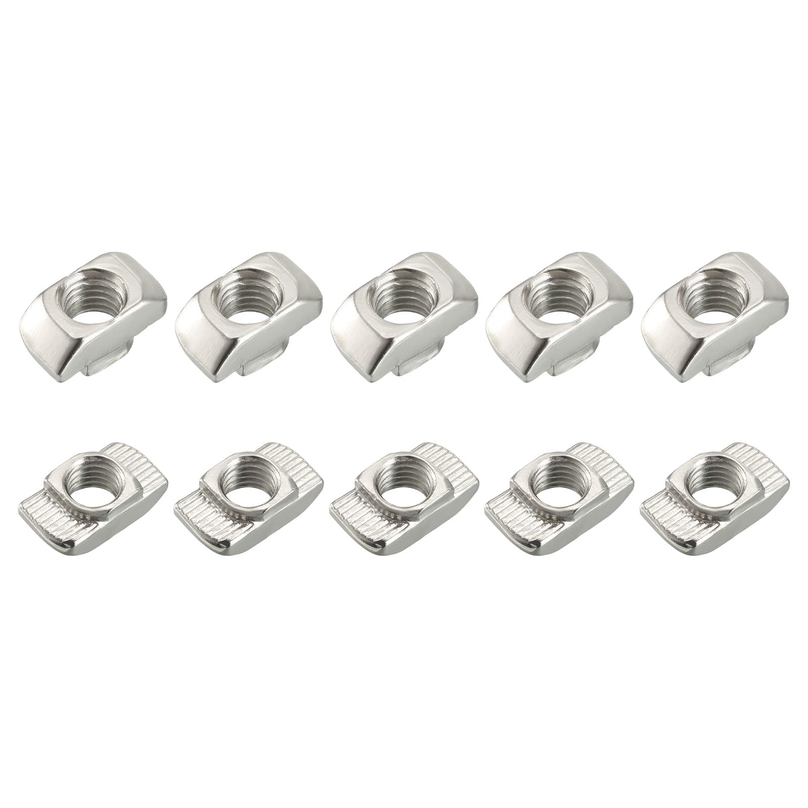 METALLIXITY Sliding T Slot Nuts (M8 Thread) 10pcs, Carbon Steel T-Slot Nut Hammer Head Fastener for 4545 Series Aluminum Extrusion Profile