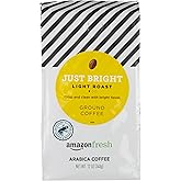 Amazon Fresh, Just Bright Ground Coffee, Light Roast, 12 Oz