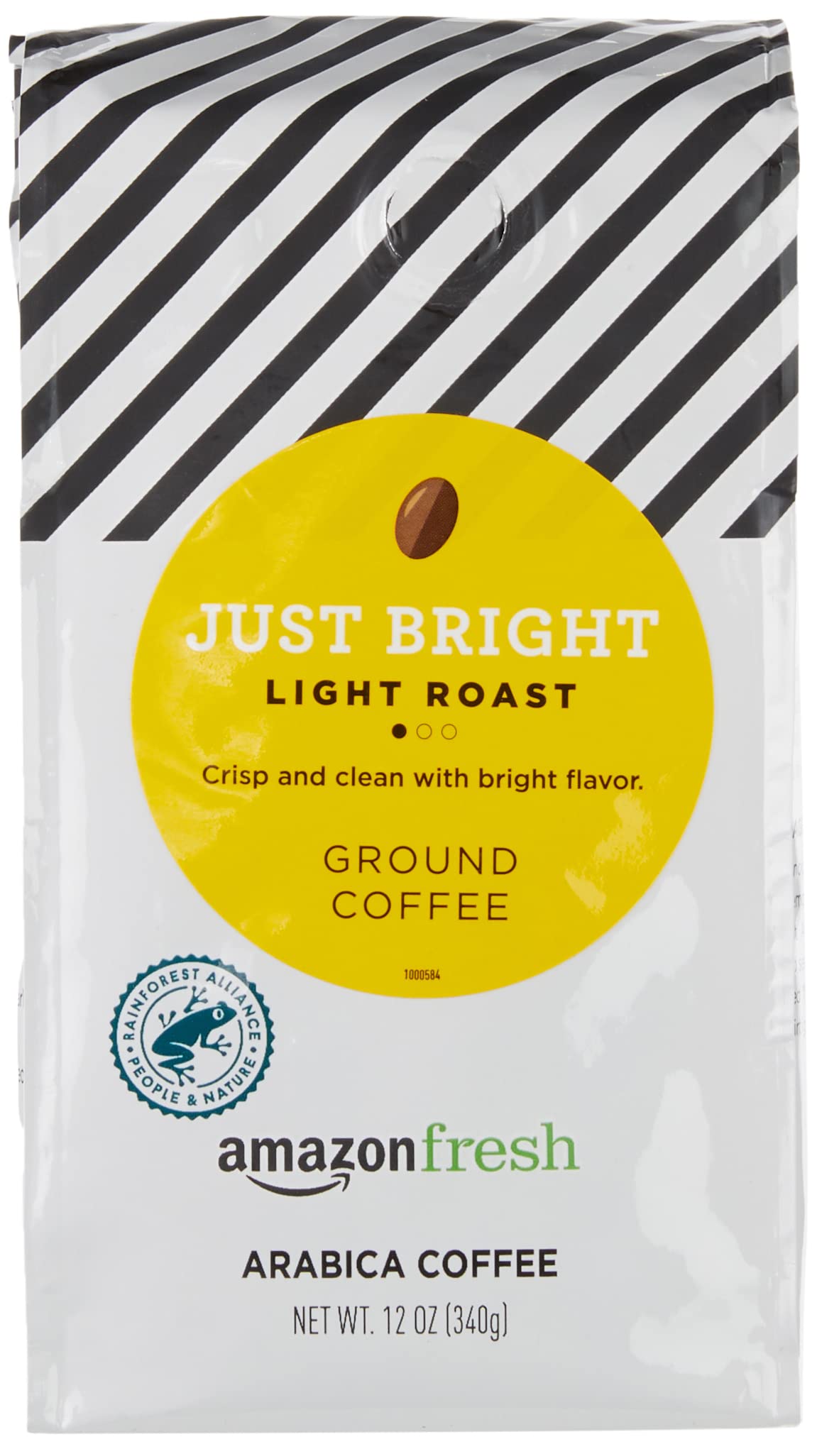 Photo 1 of ++10 PACK+++Amazon Fresh, Just Bright Ground Coffee, Light Roast, 12 Oz