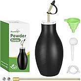 12oz Powder Duster Large Bulb Duster Sprayer, Garden Handheld Powder Applicator Dispenser with 9.6 inch Long Metal Tube Insect Duster Dust Application Tool for Garden Home and Farm Use