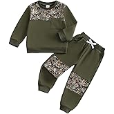 Fufuriprefer Toddler Boy Fall Winter Clothes Hunting Outfit Camouflage Long Sleeve Sweatshirt Pullover Jogger Pant Set
