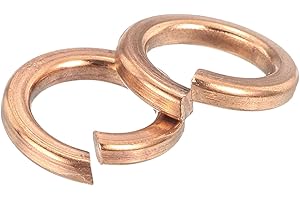 uxcell 10 Pcs Spring Lock Washer, M8 Split Lock Washer Assortment Copper Lock Washers for Screws Bolts Nuts