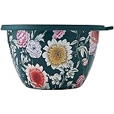 S'well Stainless Steel Salad Bowl Kit 64oz, Midnight Botanical, Comes with 2oz Mini Canister and Removable Tray for Organization, Leakproof, Easy to Clean, Dishwasher Safe