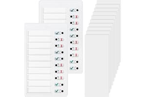 OBANGONG 2pcs Portable Chore Chart Memo Boards with 10 Paper To Do List Board Chore Checklist Board 4.7x7.9 Inch Detachable Message Board for School Home Travel Planning Reminder Tool (blank checklist)