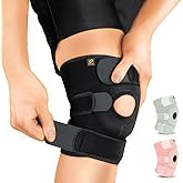 Bracoo Knee Support Brace for Men Women, Adjustable Compression Sleeve Wrap Patellar Pad Tendon - Arthritis Pain, meniscus tear, Injury Recovery, Running, Workout, KS10