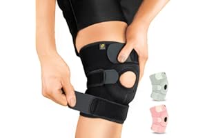 Bracoo Knee Support Brace for Men Women, Adjustable Compression Sleeve Wrap Patellar Pad Tendon - Arthritis Pain, meniscus tear, Injury Recovery, Running, Workout, KS10