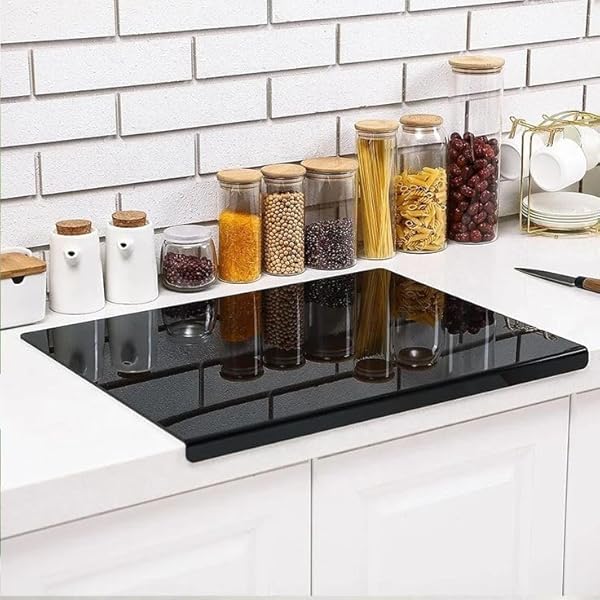 BLACK ACRYLIC CUTTING BOARD WITH LIP, TOTAL CLEARANCE...