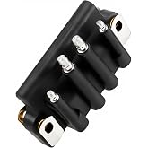 NEWHOW Ignition Coil 583740 12V Dual-Output for Johnson Evinrude 2-225HP | OEM 583740 0583740 583298 879614 777664; Sierra 18-5170 CDI 183-3740 GLM 72060 Mallory 9-23104; J/E 2-6cyl 2S; 12V dual coil
