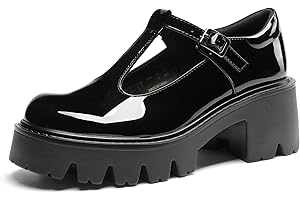 DREAM PAIRS Women's T-Strap Mary Jane Shoes Low Platform Chunky Block Heels Closed Toe Work Pumps Comfortable Round Toe Dress Wedding Party Shoes