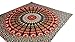 CORs Multi-colored Mandala Tapestry Indian Wall Hanging, Bedsheet, Coverlet Picnic Beach Sheet , Superior Quality Hippie Wall Tapestry or Bedspread in Organic Cotton Tree of Life 95 x 85 Inches