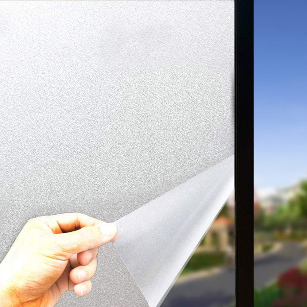 YXSSC Privacy Glass Window Film Sticker 61Cm Wide Window Film Insulation Film Thick Office Paper Pure Frosted Translucent Opaque Bathroom,61X200cm