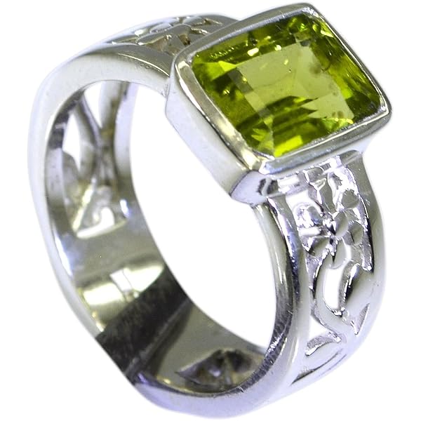 55Carat Natural Peridot Ring | August Birthstone, Handmade Sterling Silver, Sizes 4-13.5 - View #3