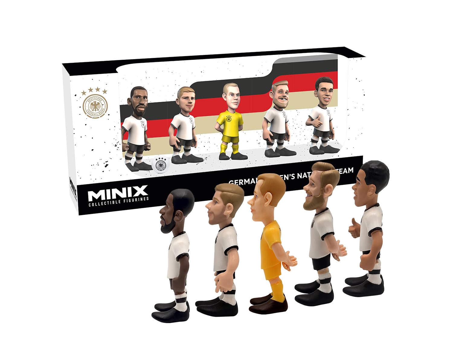 MINIX - DFB Germany - Pack of 5 - PVC Figures 7 cm - A (Ter Stegen/Werner/Rudiger/Fullkrug/Musiala)
