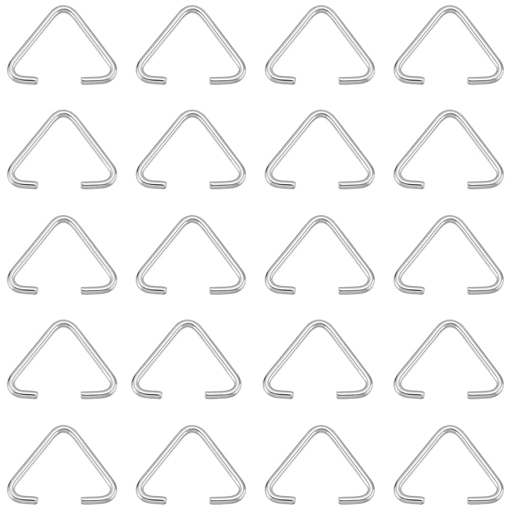 SUNNYCLUE 1 Box 300Pcs Triangle Open Jump Ring 304 Stainless Steel Open Jump Rings Jumping Bulk Triangle for Jewellery Making Accessories DIY Earrings Bracelet Necklace Keychain