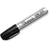 Sharpie 15661PP King Size Permanent Marker, Chisel Tip, Black, 4-Count