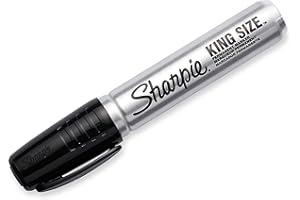Sharpie King Size Permanent Marker, Large Chisel Tip, Great for Poster Boards, Black, 4 Count