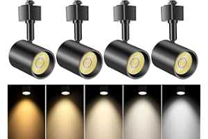 VANoopee 4-Pack 5-Color LED Track Lighting Heads H Type Track Light Heads Dimmable, 2000K 3000K 4000K 5000K 6000K Adjustable,