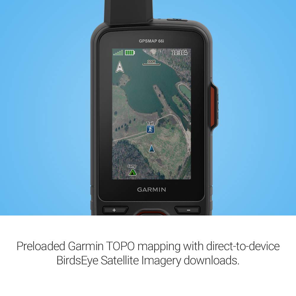Garmin GPSMAP 66i, GPS Handheld and Satellite Communicator, Featuring TopoActive mapping and inReach Technology (Renewed)