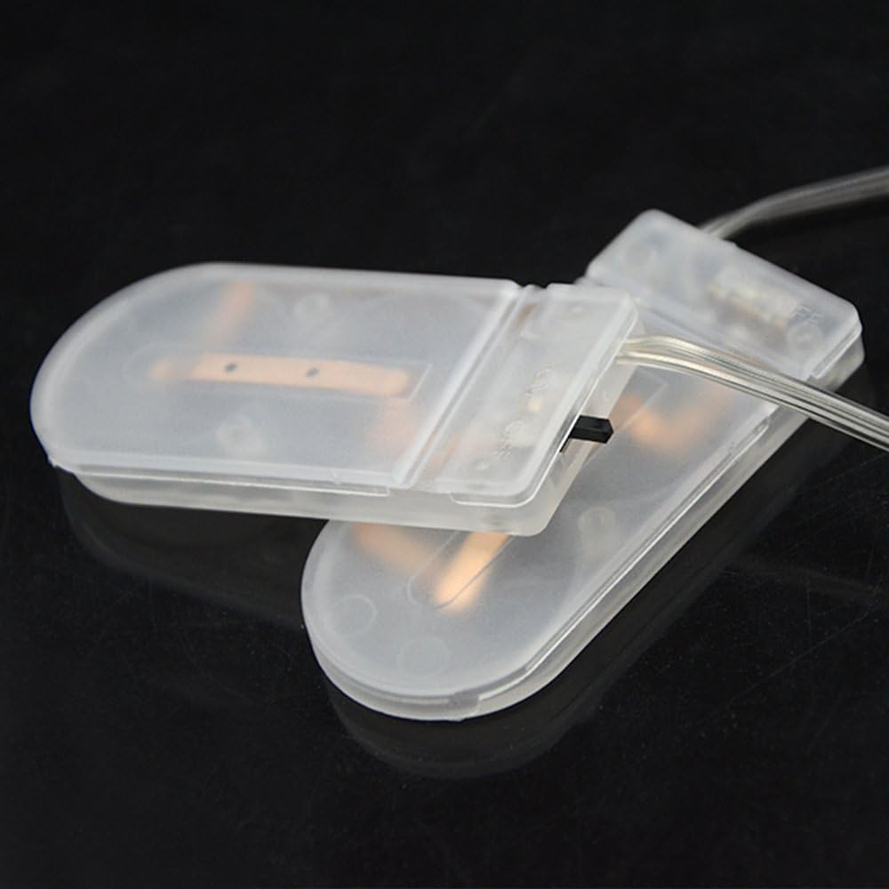 WMYCONGCONG 15 Pcs 2X 3V CR2032 Battery Holder Coin Button Cell Battery Holder Case with ON/Off Switch Lead Wire Type (Clear) - Image 3