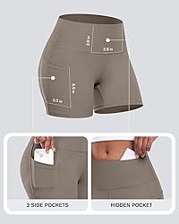 CHRLEISURE Womens Biker Yoga Shorts with