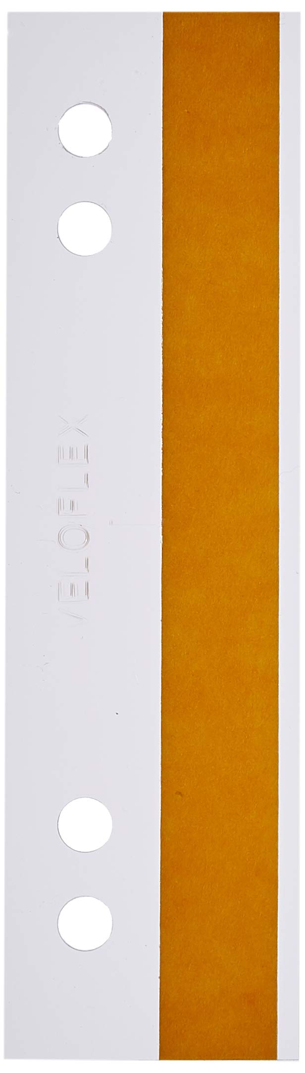 Veloflex Heftfix 2002100 Adhesive Strips 105 mm Hole Spacing 60 mm and 80 mm Pack of 100 Transparent