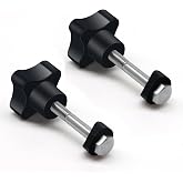 Rollator Walker Replacement Knob 2 PCS Replacement Arm Adjustment Knobs | Rollator Parts Knobs with M6 Track Bolt Set, Drive Rollator Replacement Parts for Rollator Walker Accessories