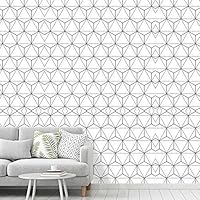 Wall Mural Geometric Pattern Removable Self-Adhesive Wallpaper Wall Decoration for Bedroom Living Room - 66x96 inches