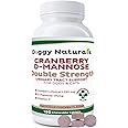 Cranberry D-Mannose for Dogs and Cats Urinary Tract Infection Support Prevents and Eliminates UTI, Bladder Infection Kidney Support, Antioxidant (Double Strength Tablet, 150 Count)