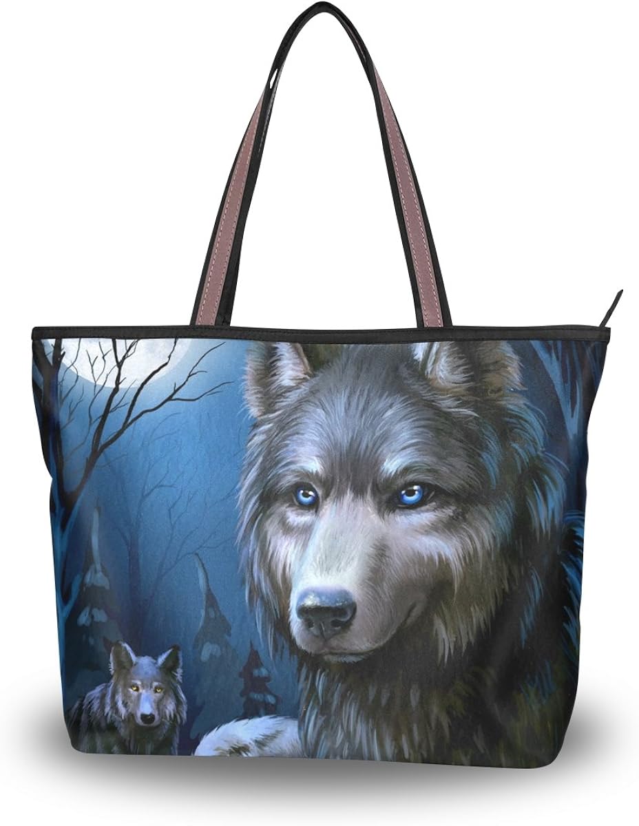 My Daily Women Tote Shoulder Bag Wolf Handbag Large Amazon.ca Shoes