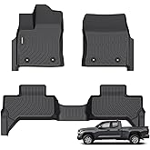 ANBINGO® Floor Mats for Tundra Double Cab 2022-2026 / All Weather TPE Tundra Floor Liners / 1st & 2nd Row Custom Mats Full Set/Tundra Accessories - Black