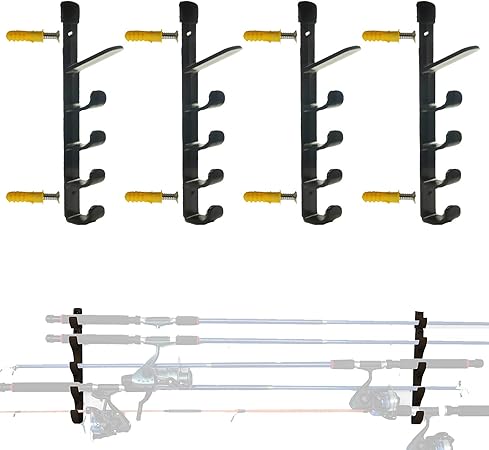 horizontal fishing rod rack