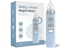 X-Bosak Nasal Aspirator for Baby, Electric Nose Sucker for Baby, Snot Sucker with 5 Levels Suction, Soothing Light & Nursery Rhymes