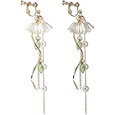 Lily of the Valley Earrings Drop Dangle Lily Earrings for Valentines Day Gifts Jewelry