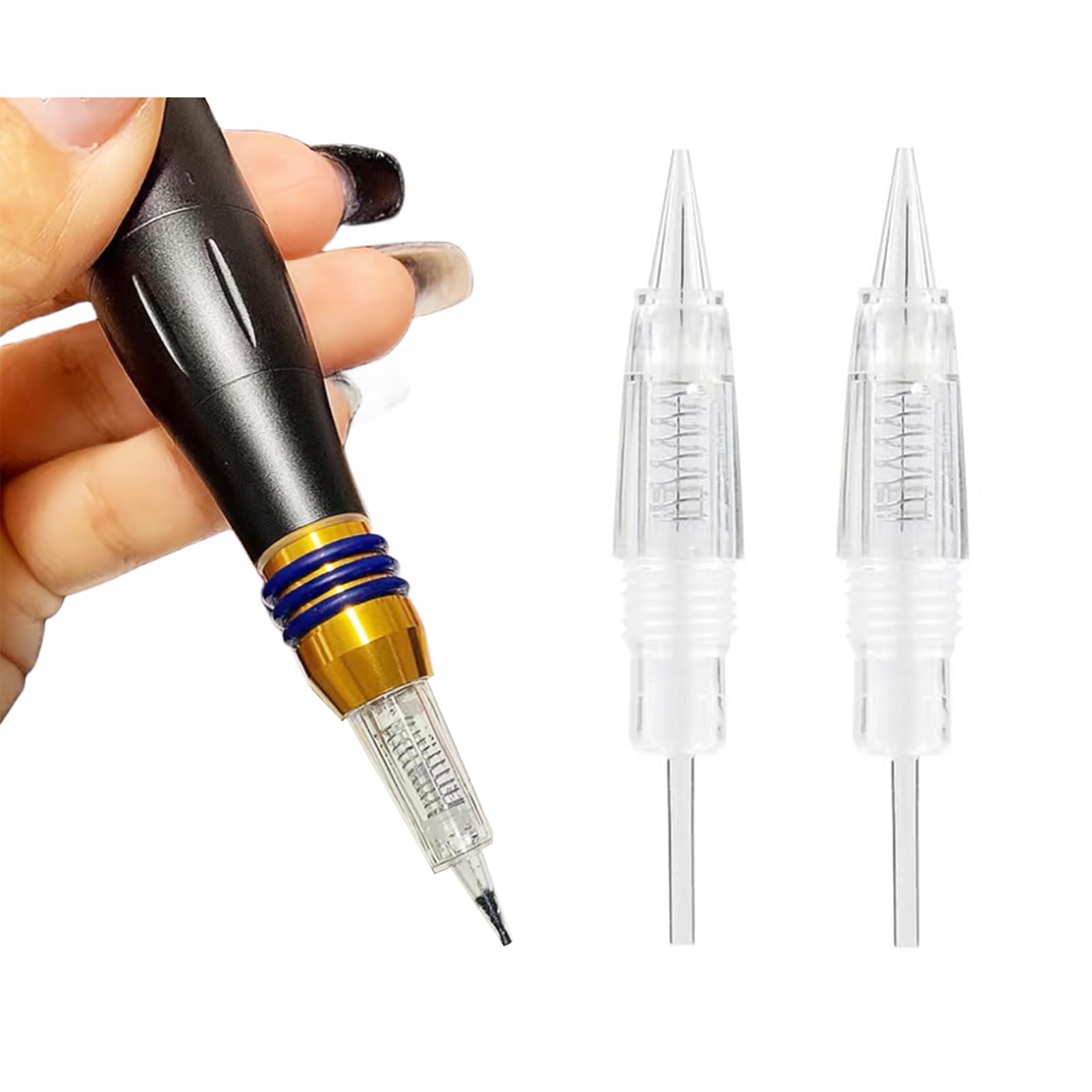 FKDG 3R/3RL Tattoo Cartridge Needles for Permanent Makeup Pen Machine Supplies Eyebrow Lip Tattoo Shading Needles 10 Pack