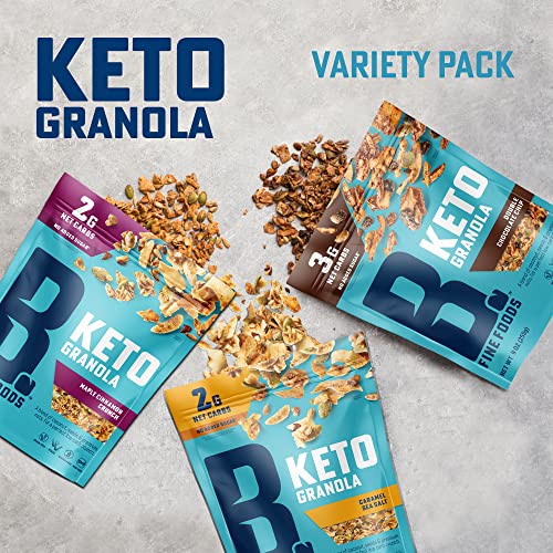 Keto Granola High Protein Snack, Variety Pack of 3 (9oz) Maple