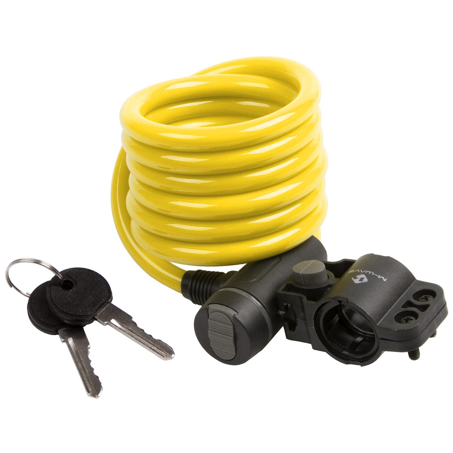 M-Wave Unisex Adult S 10.18 Spiral Cable Lock - Yellow,