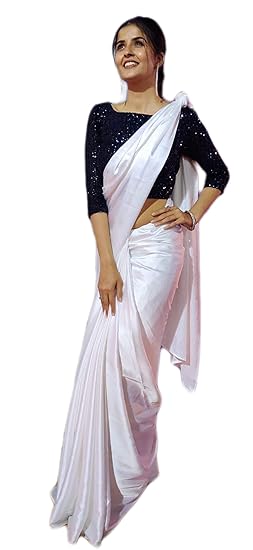 Women's Satin Saree With Blouse