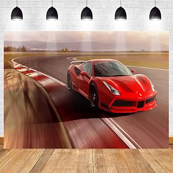 Amazon Com Meets 7x5ft Race Track Backdrop Runway Red Car