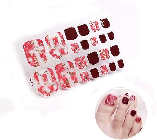 Amazon ネイルシール ネイルステッカー ネイルラップ ネイルアート ネイルアクセサリー女性 足の爪 貼るだけマニキュア 可愛い 人気 おしゃれな上級ネイルシール レッド Cotato シール ステッカー 通販
