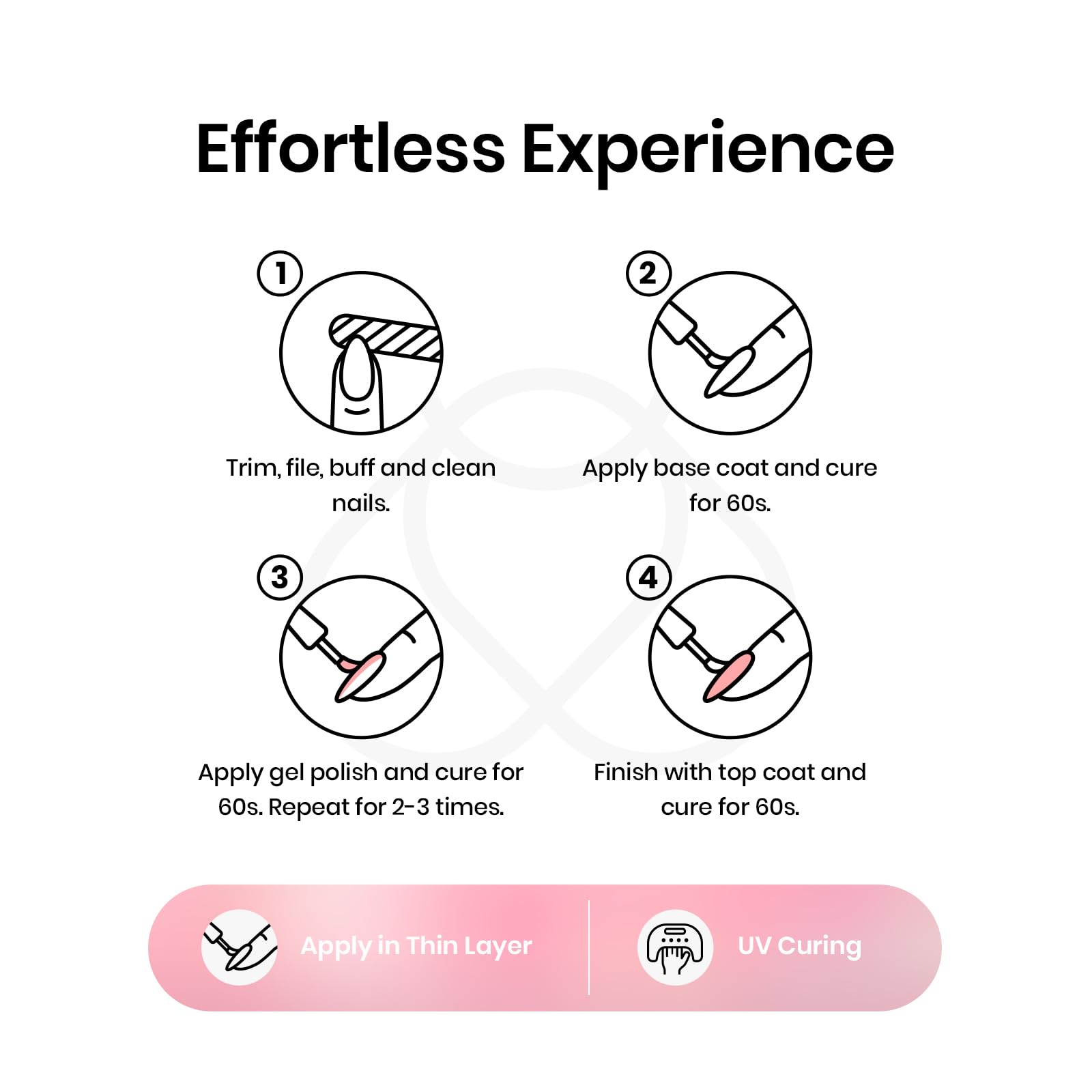 Beetles Pink Gel Nail Polish Spring Barely Pink Gel Polish Soak Off LED Nail UV LED Lamp Pastel Nail Art Manicure Salon DIY Home 0.51Oz Gift for Women - Image 7